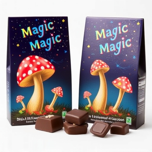 Magic Mushroom Chocolates Packaging Shots