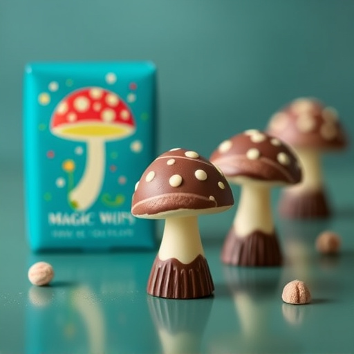 Magic Mushroom Chocolates Packaging Shots