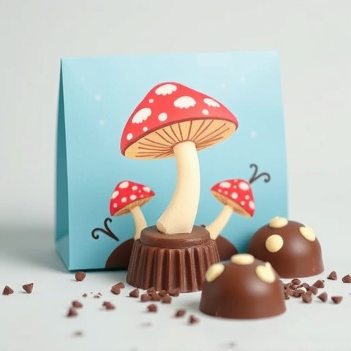 Magic Mushroom Chocolates Packaging Shots