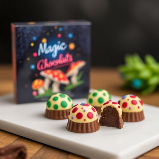 Magic Mushroom Chocolates Packaging Shots