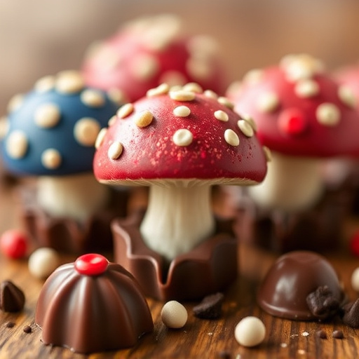 Magic Mushroom Chocolates Packaging Shots