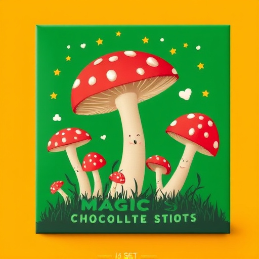 Magic Mushroom Chocolates Packaging Shots