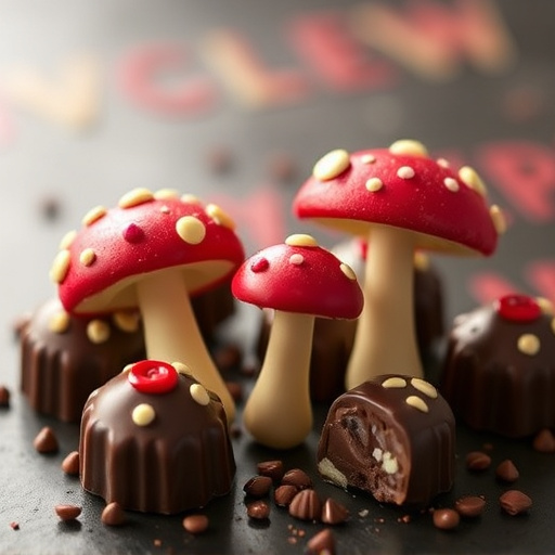Magic Mushroom Chocolates Packaging Shots