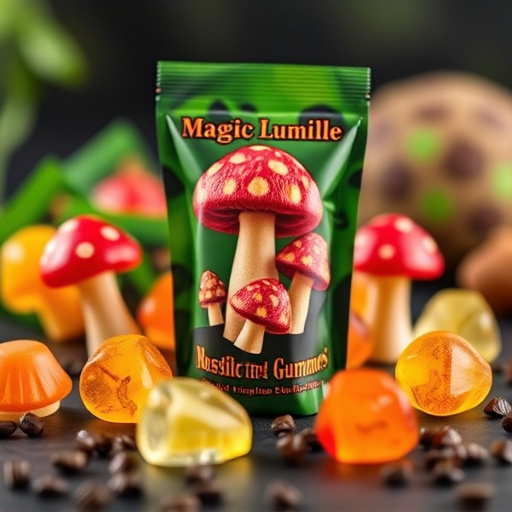 Magic Mushroom Gummies Packaging Shots