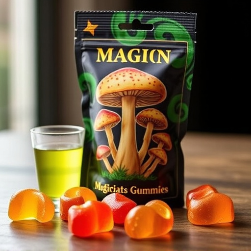 Magic Mushroom Gummies Packaging Shots