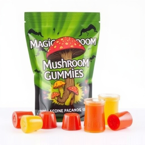 Magic Mushroom Gummies Packaging Shots