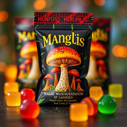 Magic Mushroom Gummies Packaging Shots