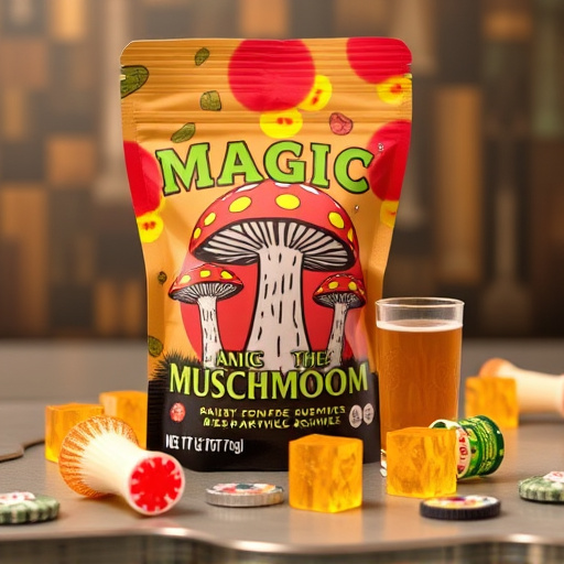 Magic Mushroom Gummies Packaging Shots