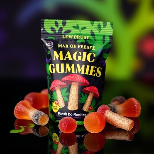 Magic Mushroom Gummies Packaging Shots