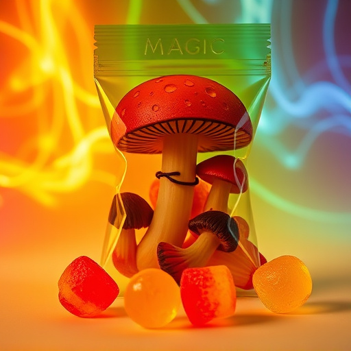 Magic Mushroom Gummies Packaging Shots