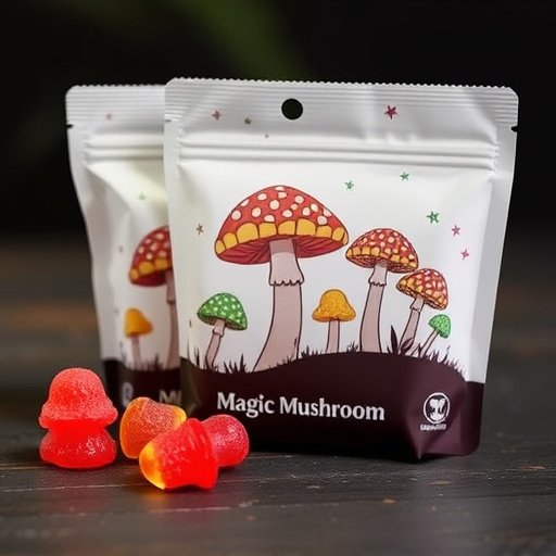 Magic Mushroom Gummies Packaging Shots