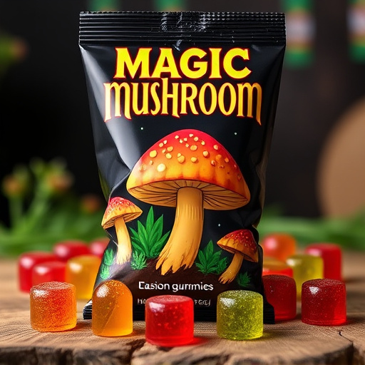 Magic Mushroom Gummies Packaging Shots