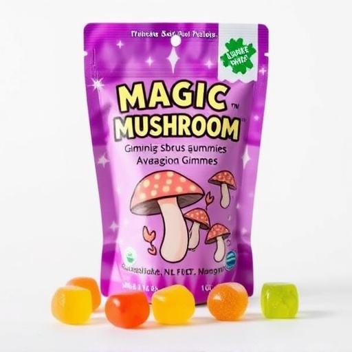 Magic Mushroom Gummies Packaging Shots