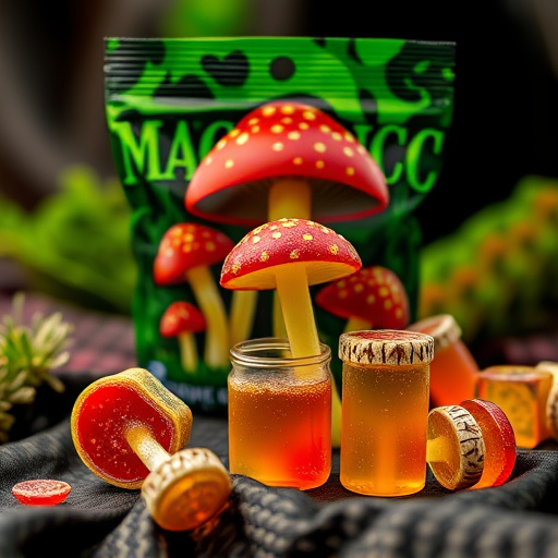 Magic Mushroom Gummies Packaging Shots