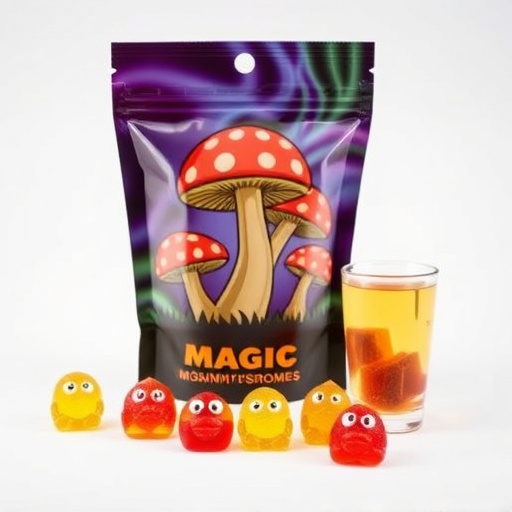 Magic Mushroom Gummies Packaging Shots