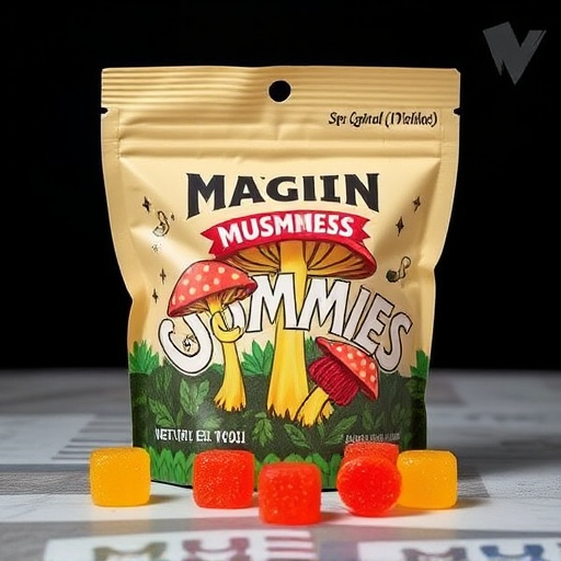 Magic Mushroom Gummies Packaging Shots
