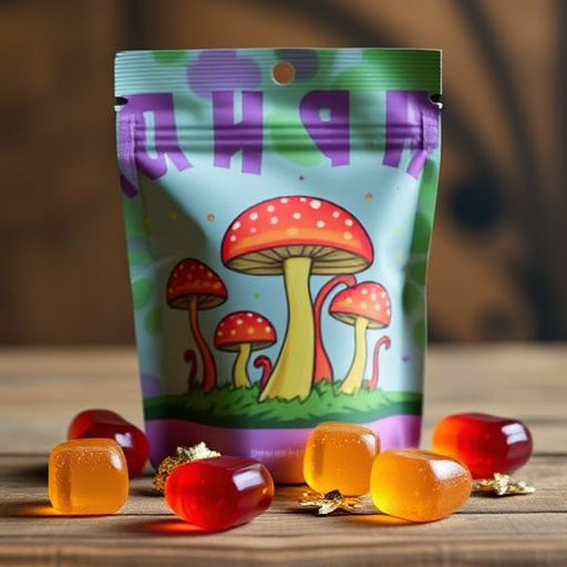 Magic Mushroom Gummies Packaging Shots