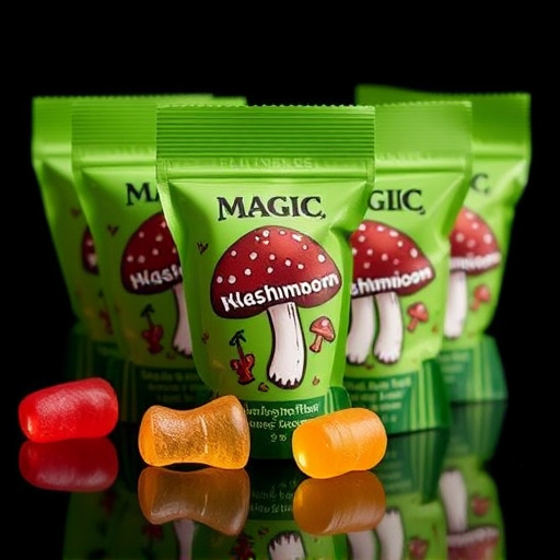 Magic Mushroom Gummies Packaging Shots