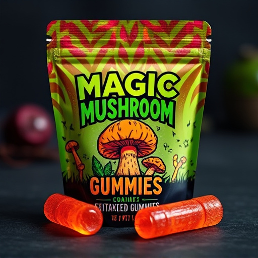 Magic Mushroom Gummies Packaging Shots
