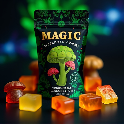 Magic Mushroom Gummies Packaging Shots