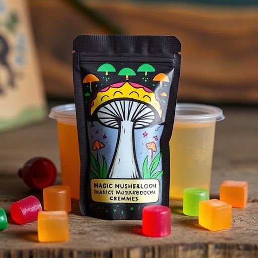 Magic Mushroom Gummies Packaging Shots