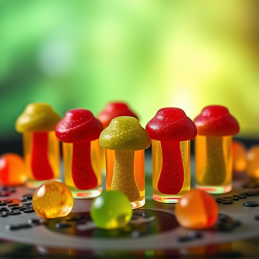 Magic Mushroom Gummies Packaging Shots