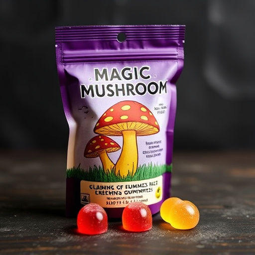 Magic Mushroom Gummies Packaging Shots