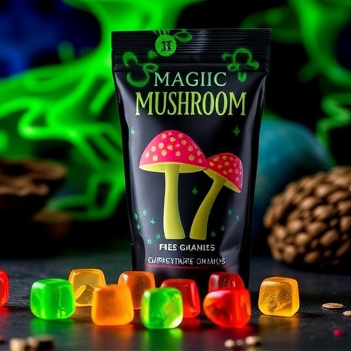 Magic Mushroom Gummies Packaging Shots