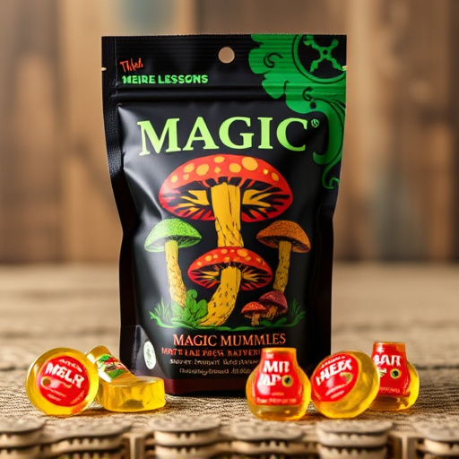 Magic Mushroom Gummies Packaging Shots