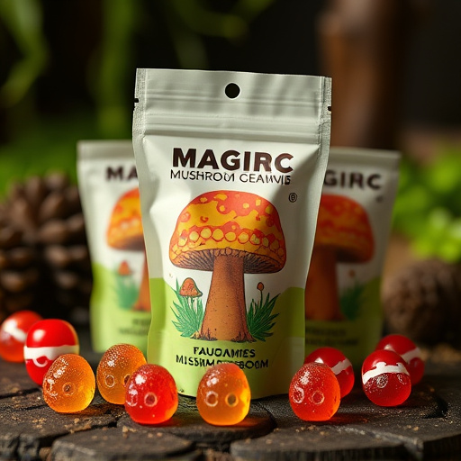 Magic Mushroom Gummies Packaging Shots