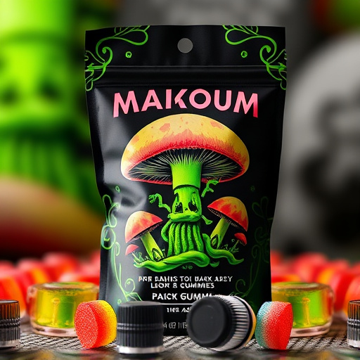 Magic Mushroom Gummies Packaging Shots