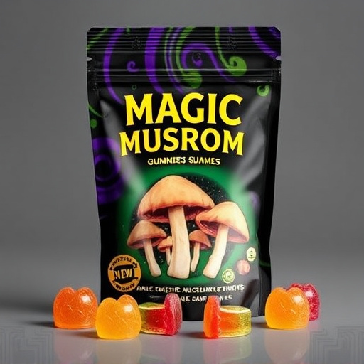 Magic Mushroom Gummies Packaging Shots