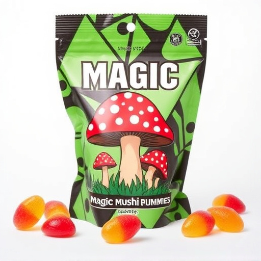 Magic Mushroom Gummies Packaging Shots