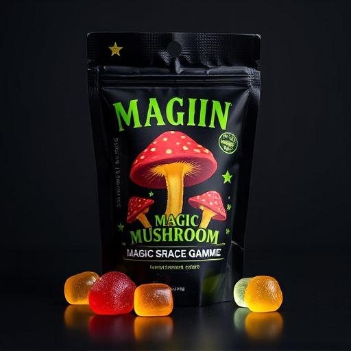 Magic Mushroom Gummies Packaging Shots