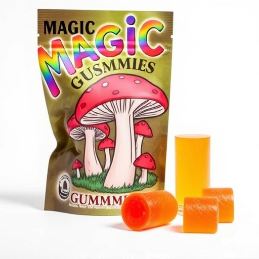 Magic Mushroom Gummies Packaging Shots