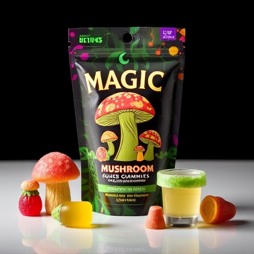 Magic Mushroom Gummies Packaging Shots