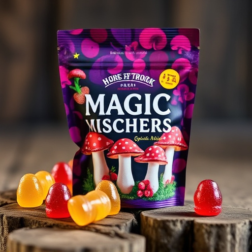 Magic Mushroom Gummies Packaging Shots