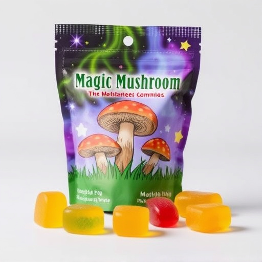 Magic Mushroom Gummies Packaging Shots