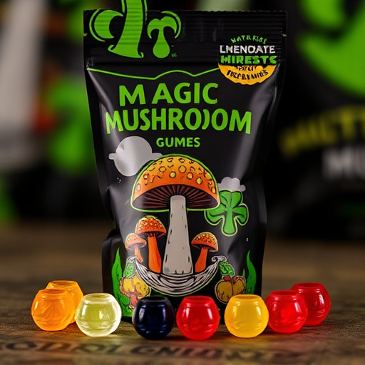 Magic Mushroom Gummies Packaging Shots