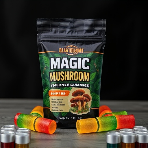 Magic Mushroom Gummies Packaging Shots
