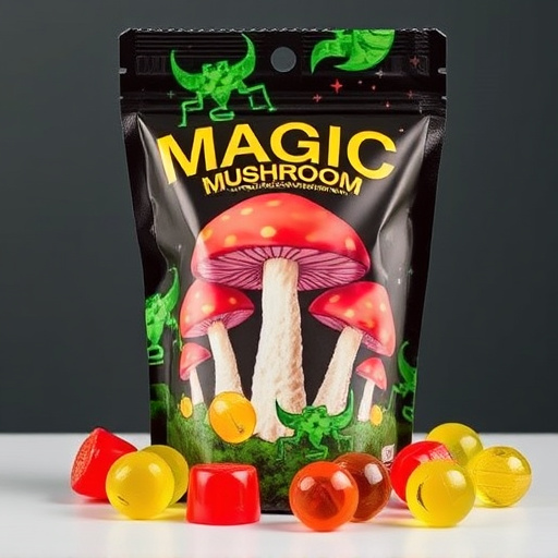 Magic Mushroom Gummies Packaging Shots