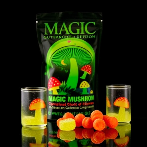 Magic Mushroom Gummies Packaging Shots