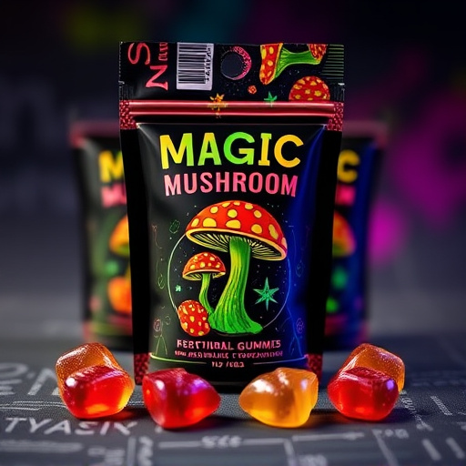 Magic Mushroom Gummies Packaging Shots