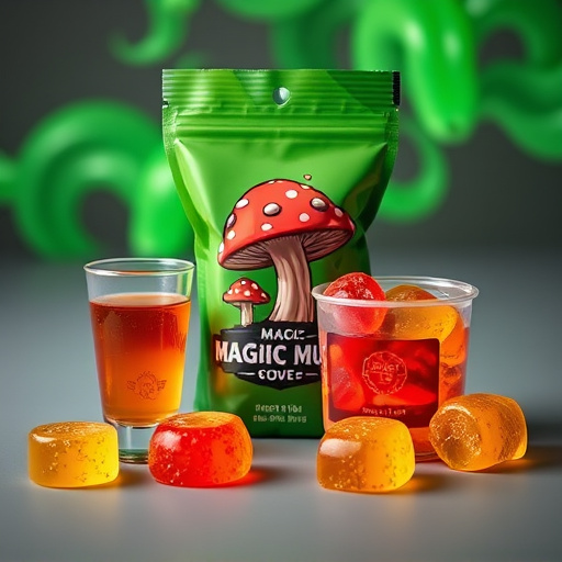 Magic Mushroom Gummies Packaging Shots