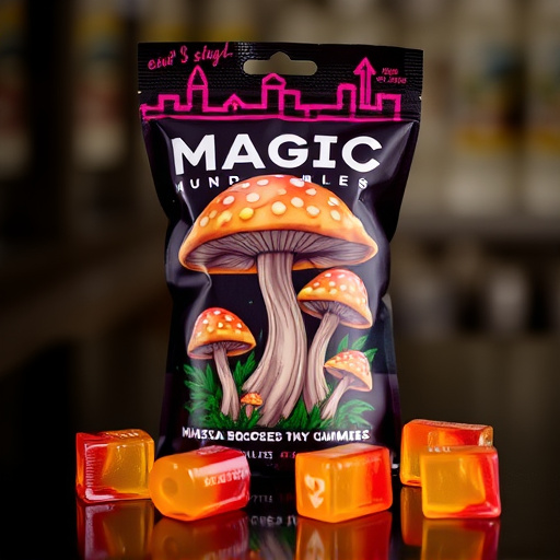 Magic Mushroom Gummies Packaging Shots