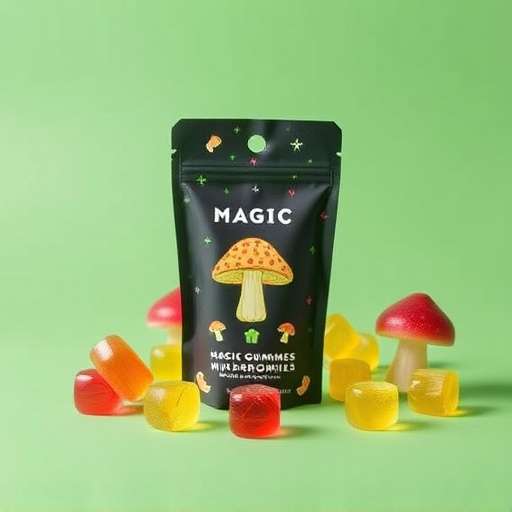 Magic Mushroom Gummies Packaging Shots