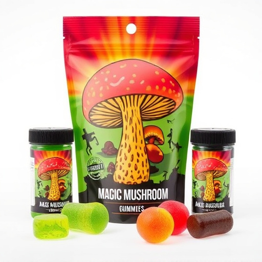 Magic Mushroom Gummies Packaging Shots