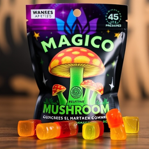 Magic Mushroom Gummies Packaging Shots