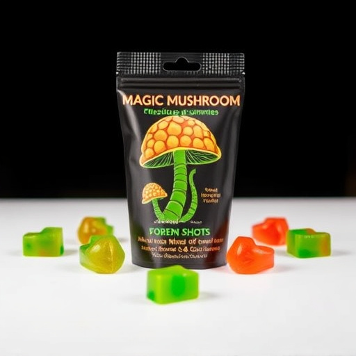Magic Mushroom Gummies Packaging Shots