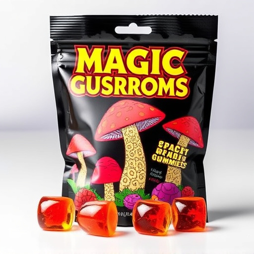 Magic Mushroom Gummies Packaging Shots